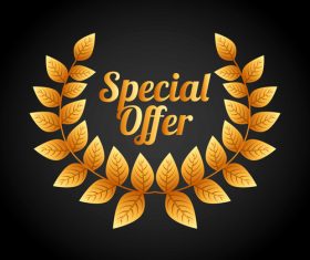 Autumn special offer with black background vector