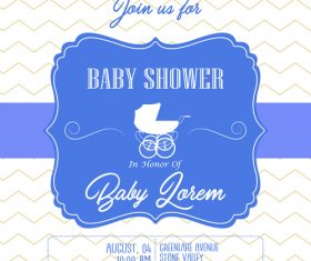 Baby shower card tamplate vector 09