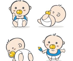 Baby vector hand drawn illustration