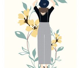 Back cartoon illustration vector