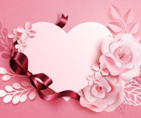 Beautiful flower card template vector 04