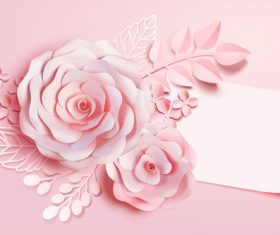 Beautiful flower card template vector 05