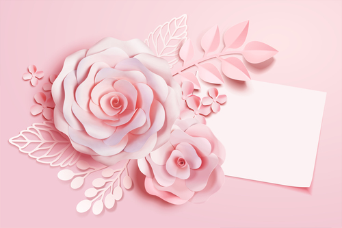 Beautiful flower card template vector 05