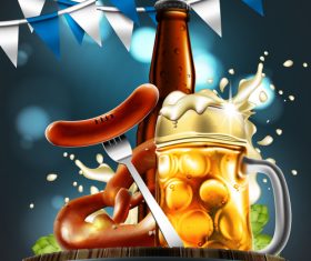 Beer festival vector background
