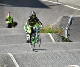Bicycle cross-country competition Stock Photo 01