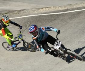 Bicycle cross-country competition Stock Photo 02