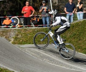 Bicycle cross-country competition Stock Photo 03
