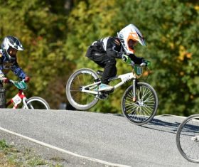 Bicycle cross-country competition Stock Photo 04