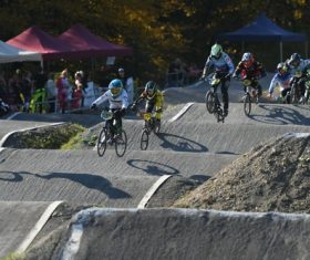 Bicycle cross-country competition Stock Photo 05