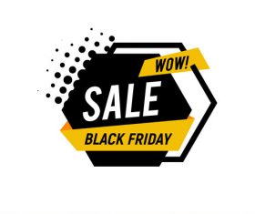 Black Friday sale shopping vector labels 02