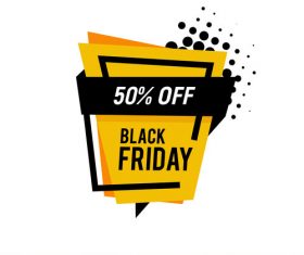 Black Friday sale shopping vector labels 04