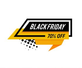 Black Friday sale shopping vector labels 05