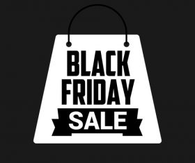 Black Friday sale with bag vector