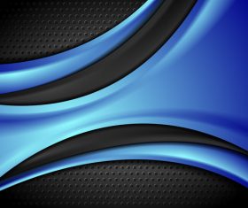 Black blue wavy perf background vector
