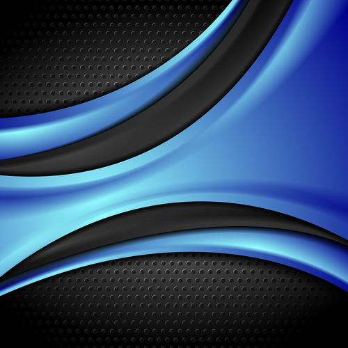 Black blue wavy perf background vector