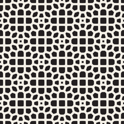 Black with white geometric abstract pattern vector 01