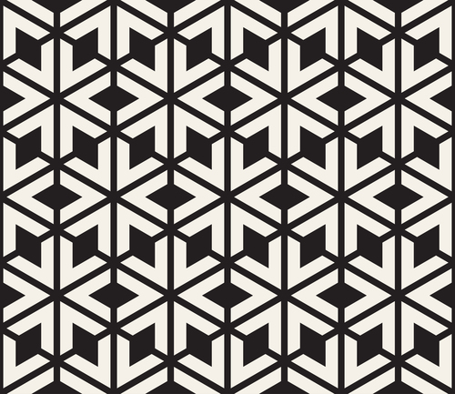 Black with white geometric abstract pattern vector 03