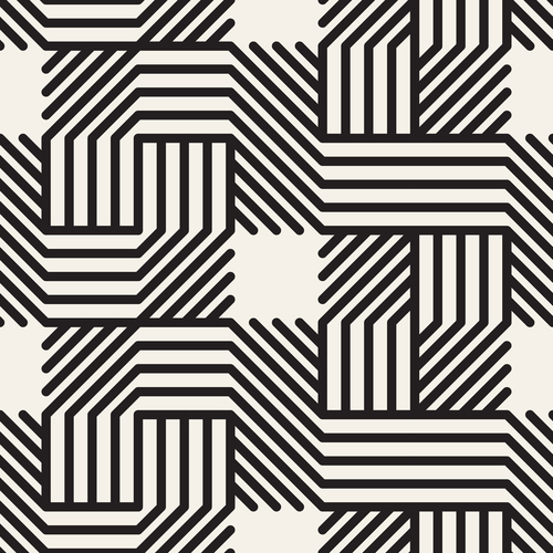 Black with white geometric abstract pattern vector 06
