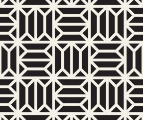 Black with white geometric abstract pattern vector 07