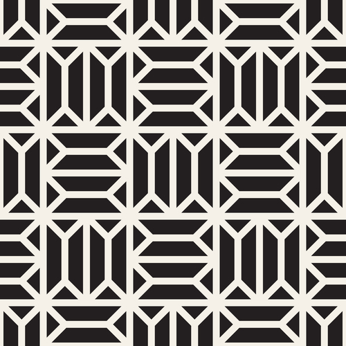 Black with white geometric abstract pattern vector 07