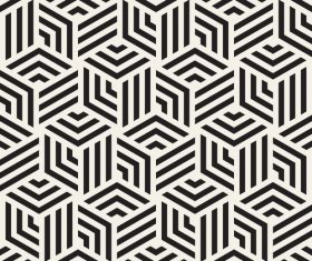 Geometric seamless pattern black with white vector free download