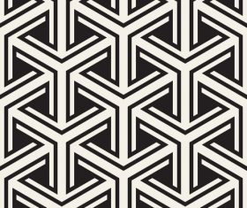 Black with white geometric abstract pattern vector 10