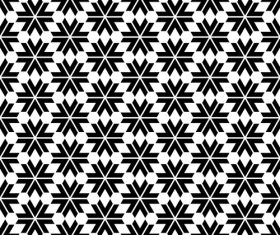 Black with white seamless pattern vector material
