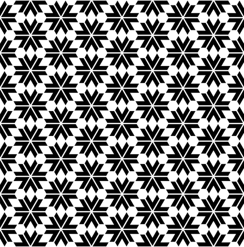 Black with white seamless pattern vector material