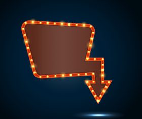 Blank neon billboard frame vectors 03