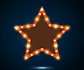 Blank neon billboard frame vectors 04