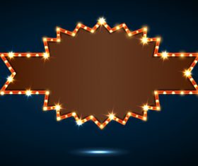 Blank neon billboard frame vectors 07