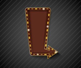 Blank neon billboard frame vectors 10