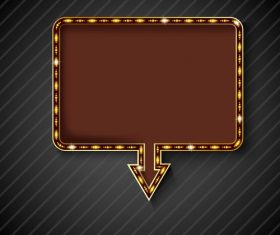 Blank neon billboard frame vectors 11