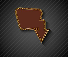 Blank neon billboard frame vectors 12