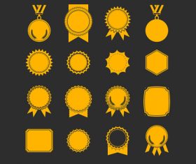 Blink golden badge vector material