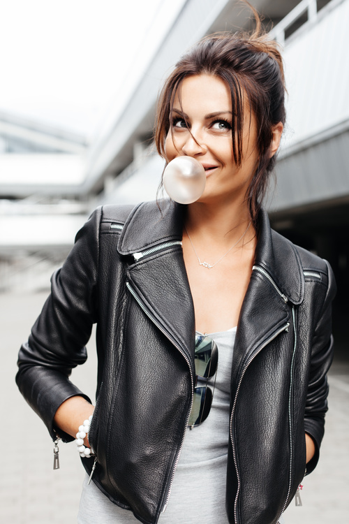 Blowing Bubble Gum people Stock Photo 04