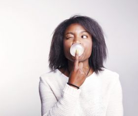 Blowing Bubble Gum people Stock Photo 06
