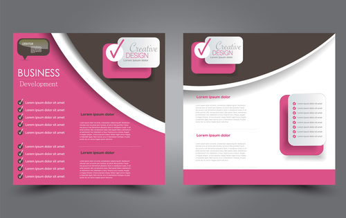 Brochure cover with modern design vector 01