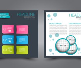 Brochure cover with modern design vector 02