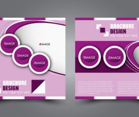 Brochure cover with modern design vector 03