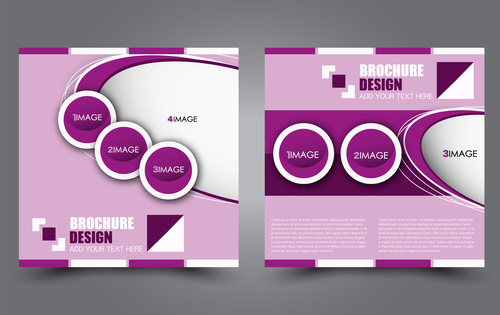 Brochure cover with modern design vector 03