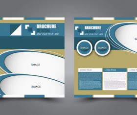 Brochure cover with modern design vector 04