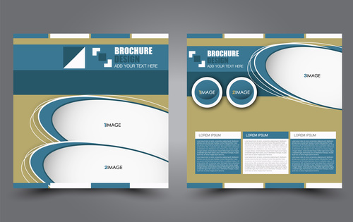 Brochure cover with modern design vector 04