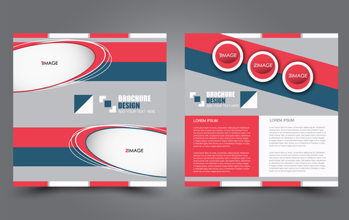 Brochure cover with modern design vector 05