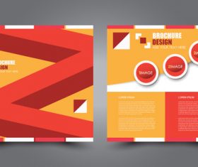 Brochure cover with modern design vector 06