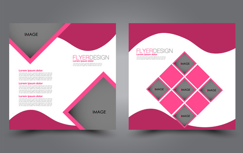 Brochure cover with modern design vector 07