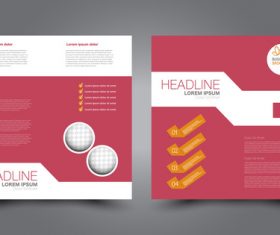 Brochure cover with modern design vector 08