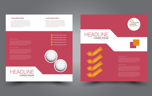 Brochure cover with modern design vector 08
