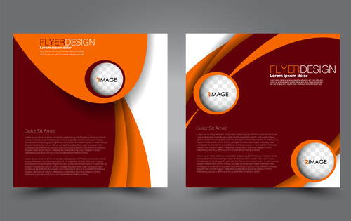 Brochure cover with modern design vector 09