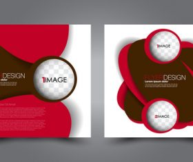 Brochure cover with modern design vector 10